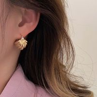1 Pair Modern Style Geometric Pearl Plating Copper Earrings main image 3