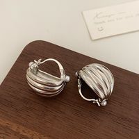 1 Pair Modern Style Geometric Pearl Plating Copper Earrings sku image 1