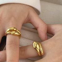 Simple Style Geometric Copper Plating Gold Plated Rings main image 4