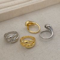 Simple Style Geometric Copper Plating Gold Plated Rings main image 1