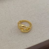 Simple Style Geometric Copper Plating Gold Plated Rings sku image 3