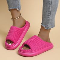 Women's Casual Solid Color Open Toe Slides Slippers sku image 6