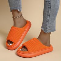 Women's Casual Solid Color Open Toe Slides Slippers sku image 14