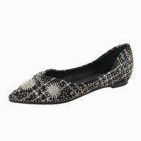 Women's Casual Plaid Rhinestone Point Toe Flats sku image 16