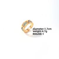 Copper Casual Elegant Enamel Plating Inlay Round Devil'S Eye Zircon Rings Bracelets sku image 1
