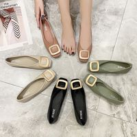 Women's Casual Solid Color Square Toe Flats main image 6
