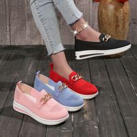 Women's Casual Solid Color Chain Round Toe Flats main image 3