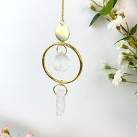 Simple Style Circle Crystal Metal Wind Chime main image 2