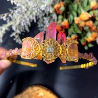 Mujeres Retro Cuadrado Cristal Artificial Hierro Embutido Diamantes De Imitación Banda Para El Cabello sku image 6