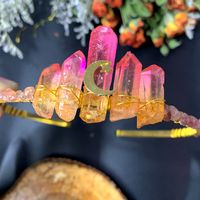 Mujeres Retro Cuadrado Cristal Artificial Hierro Embutido Diamantes De Imitación Banda Para El Cabello sku image 5