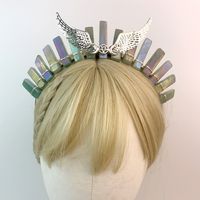Retro Square Artificial Crystal Patchwork Hair Band main image 5