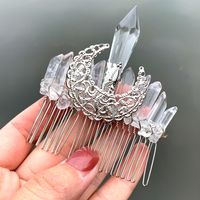Glam Crown Crystal Handmade Inlay Rhinestones Insert Comb sku image 2