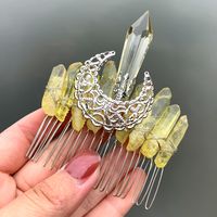 Glam Crown Crystal Handmade Inlay Rhinestones Insert Comb sku image 6