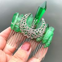 Glam Crown Crystal Handmade Inlay Rhinestones Insert Comb sku image 4