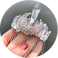 Glam Crown Crystal Handmade Inlay Rhinestones Insert Comb main image 4