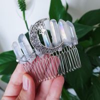Queen Moon Crown Alloy Crystal Plating Insert Comb main image 5