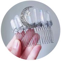 Queen Moon Crown Alloy Crystal Plating Insert Comb main image 4