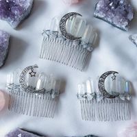 Queen Moon Crown Alloy Crystal Plating Insert Comb main image 3
