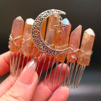 Queen Moon Crown Alloy Crystal Plating Insert Comb sku image 13