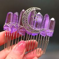Queen Moon Crown Alloy Crystal Plating Insert Comb sku image 21