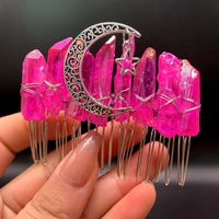 Queen Moon Crown Alloy Crystal Plating Insert Comb sku image 25