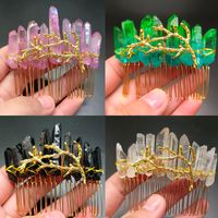 Simple Style Square Crystal Handmade Insert Comb main image 1