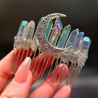 Queen Moon Crown Alloy Crystal Plating Insert Comb sku image 12