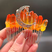 Queen Moon Crown Alloy Crystal Plating Insert Comb sku image 18