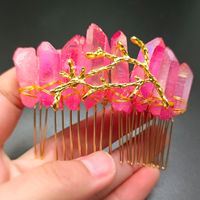 Simple Style Square Crystal Handmade Insert Comb main image 4