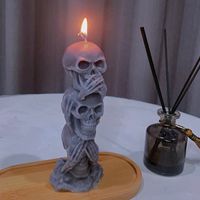 Halloween Funny Skull Soy Wax Candle main image 1