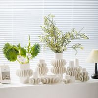 Vase De Bureau De Salon Arrangement De Fleurs Créatif En Céramique Simple Nordique main image 1