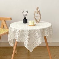 Casual Fresh Dining Table Beige Lace Tablecloth main image 5