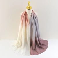 Women's Basic Gradient Color Polyester Silk Scarf sku image 3
