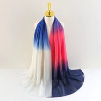 Women's Basic Gradient Color Polyester Silk Scarf sku image 4