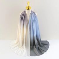 Women's Basic Gradient Color Polyester Silk Scarf sku image 5