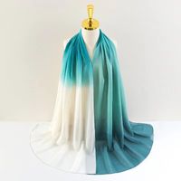 Women's Basic Gradient Color Polyester Silk Scarf sku image 1