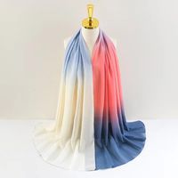 Women's Basic Gradient Color Polyester Silk Scarf main image 5