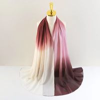 Women's Basic Gradient Color Polyester Silk Scarf sku image 7