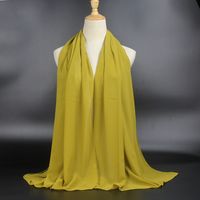 Women's Simple Style Solid Color Chiffon Scarf main image 6