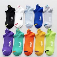 Unisex Sports Letter Polyester Cotton Ankle Socks A Pair main image 4