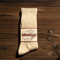 Unisex Casual Vintage Style Stripe Solid Color Cotton Crew Socks A Pair sku image 1