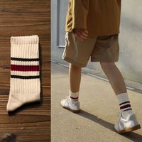Unisex Casual Vintage Style Stripe Solid Color Cotton Crew Socks A Pair sku image 15