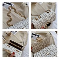 Women's Small Woolen Plaid Streetwear Square Magnetic Buckle Shoulder Bag Crossbody Bag Chain Bag main image 3