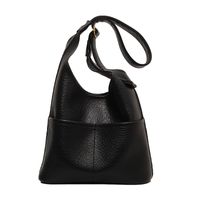 Women's Large Pu Leather Solid Color Vintage Style Classic Style Dumpling Shape Zipper Shoulder Bag Crossbody Bag sku image 4