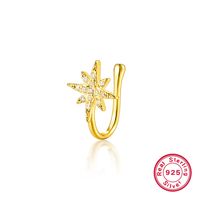 Casual Star Coconut Tree Flower Sterling Silver Plating Inlay Zircon 18k Gold Plated White Gold Plated Chandelier Earrings Hoop Earrings Earrings sku image 19