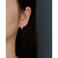 1 Pair Ig Style Simple Style Circle Plating Inlay Sterling Silver Zircon Earrings main image 3