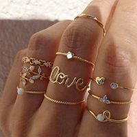Simple Style Roman Style Flower Alloy Hollow Out Women's Rings main image 1