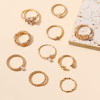 Simple Style Roman Style Flower Alloy Hollow Out Women's Rings main image 2