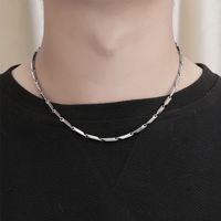 Hip-hop Solid Color Titanium Steel Polishing Chain Women's Necklace main image 1