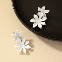 1 Pair Simple Style Flower Stoving Varnish Alloy Drop Earrings main image 8